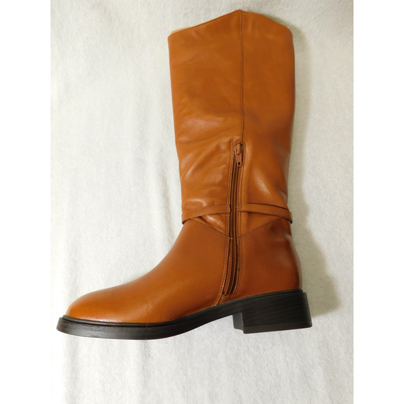 W658 Arezzo Roast Caramel Mckenna Mid Thigh Leather Boot - 7 B - Picture 2 of 3